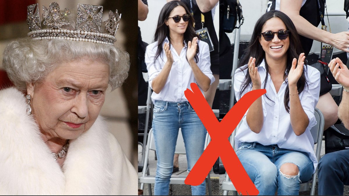 Drottning Elizabeth-vill-inte-att-Meghan-Markle-bar-jeans